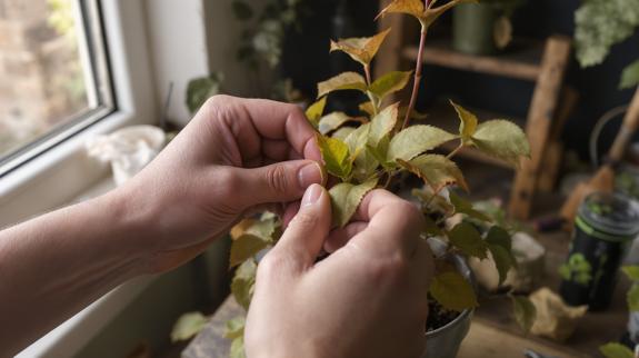 Troubleshooting small indoor foliage plant.